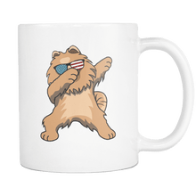 Load image into Gallery viewer, RobustCreative-Dabbing Pomeranian Dog America Flag - Patriotic Merica Murica Pride - 4th of July USA Independence Day - 11oz White Funny Coffee Mug Women Men Friends Gift ~ Both Sides Printed
