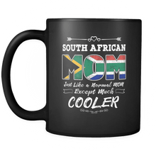 Load image into Gallery viewer, RobustCreative-Best Mom Ever is from South Africa - South African Flag 11oz Funny Black Coffee Mug - Mothers Day Independence Day - Women Men Friends Gift - Both Sides Printed (Distressed)
