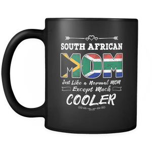 RobustCreative-Best Mom Ever is from South Africa - South African Flag 11oz Funny Black Coffee Mug - Mothers Day Independence Day - Women Men Friends Gift - Both Sides Printed (Distressed)