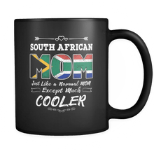 Load image into Gallery viewer, RobustCreative-Best Mom Ever is from South Africa - South African Flag 11oz Funny Black Coffee Mug - Mothers Day Independence Day - Women Men Friends Gift - Both Sides Printed (Distressed)
