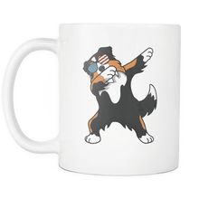 Load image into Gallery viewer, RobustCreative-Dabbing Australian Shepherd Dog America Flag - Patriotic Merica Murica Pride - 4th of July USA Independence Day - 11oz White Funny Coffee Mug Women Men Friends Gift ~ Both Sides Printed

