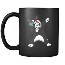 Load image into Gallery viewer, RobustCreative-Dabbing French Bulldog Dog America Flag - Patriotic Merica Murica Pride - 4th of July USA Independence Day - 11oz Black Funny Coffee Mug Women Men Friends Gift ~ Both Sides Printed

