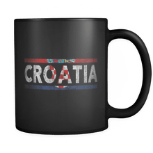 Load image into Gallery viewer, RobustCreative-Retro Vintage Flag Croatian Croatia 11oz Black Coffee Mug ~ Both Sides Printed
