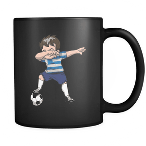 RobustCreative-Dabbing Soccer Boys Greece Greek Athens Gift National Soccer Tournament Game 11oz Black Coffee Mug ~ Both Sides Printed