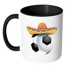 Load image into Gallery viewer, RobustCreative-Funny Soccer Ball Mexican Sport - Cinco De Mayo Mexican Fiesta - No Siesta Mexico Party - 11oz Black &amp; White Funny Coffee Mug Women Men Friends Gift ~ Both Sides Printed
