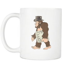 Load image into Gallery viewer, RobustCreative-Bigfoot Sasquatch Carrying Steampunk - I Believe I&#39;m a Believer - No Yeti Humanoid Monster - 11oz White Funny Coffee Mug Women Men Friends Gift ~ Both Sides Printed
