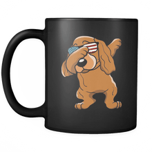 Load image into Gallery viewer, RobustCreative-Dabbing Cocker Spaniel Dog America Flag - Patriotic Merica Murica Pride - 4th of July USA Independence Day - 11oz Black Funny Coffee Mug Women Men Friends Gift ~ Both Sides Printed
