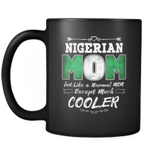 Load image into Gallery viewer, RobustCreative-Best Mom Ever is from Nigeria - Nigerian Flag 11oz Funny Black Coffee Mug - Mothers Day Independence Day - Women Men Friends Gift - Both Sides Printed (Distressed)
