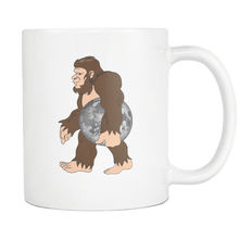 Load image into Gallery viewer, RobustCreative-Bigfoot Sasquatch Carrying Moon - I Believe I&#39;m a Believer - No Yeti Humanoid Monster - 11oz White Funny Coffee Mug Women Men Friends Gift ~ Both Sides Printed
