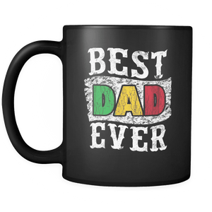 RobustCreative-Best Dad Ever Mali Flag - Fathers Day Gifts - Promoted to Daddy Gift From Kids - 11oz Black Funny Coffee Mug Women Men Friends Gift ~ Both Sides Printed