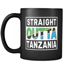 Load image into Gallery viewer, RobustCreative-Straight Outta Tanzania - Tanzanian Flag 11oz Funny Black Coffee Mug - Independence Day Family Heritage - Women Men Friends Gift - Both Sides Printed (Distressed)
