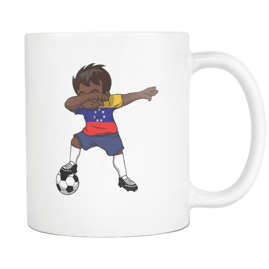 RobustCreative-Dabbing Soccer Boy Venezuela Venezuelan Caracas Gifts National Soccer Tournament Game 11oz White Coffee Mug ~ Both Sides Printed