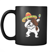 Load image into Gallery viewer, RobustCreative-Dabbing Cavalier King Charles Spaniel Dog in Sombrero - Cinco De Mayo Mexican Fiesta - Dab Dance Mexico Party - 11oz Black Funny Coffee Mug Women Men Friends Gift ~ Both Sides Printed
