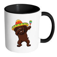 Load image into Gallery viewer, RobustCreative-Dabbing Vizsla Dog in Sombrero - Cinco De Mayo Mexican Fiesta - Dab Dance Mexico Party - 11oz Black &amp; White Funny Coffee Mug Women Men Friends Gift ~ Both Sides Printed
