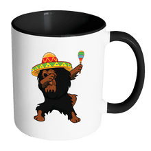 Load image into Gallery viewer, RobustCreative-Dabbing Tibetan Mastiff Dog in Sombrero - Cinco De Mayo Mexican Fiesta - Dab Dance Mexico Party - 11oz Black &amp; White Funny Coffee Mug Women Men Friends Gift ~ Both Sides Printed
