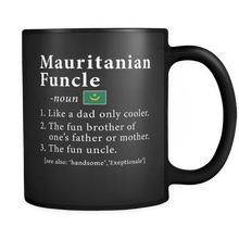 Load image into Gallery viewer, RobustCreative-Mauritanian Funcle Definition Fathers Day Gift - Mauritanian Pride 11oz Funny Black Coffee Mug - Real Mauritania Hero Papa National Heritage - Friends Gift - Both Sides Printed
