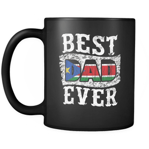 RobustCreative-Best Dad Ever South Sudan Flag - Fathers Day Gifts - Promoted to Daddy Gift From Kids - 11oz Black Funny Coffee Mug Women Men Friends Gift ~ Both Sides Printed