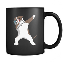 Load image into Gallery viewer, RobustCreative-Dabbing American Bulldog Dog America Flag - Patriotic Merica Murica Pride - 4th of July USA Independence Day - 11oz Black Funny Coffee Mug Women Men Friends Gift ~ Both Sides Printed
