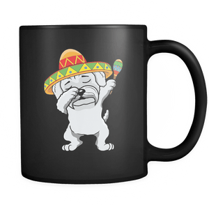 RobustCreative-Dabbing Maltipoo Dog in Sombrero - Cinco De Mayo Mexican Fiesta - Dab Dance Mexico Party - 11oz Black Funny Coffee Mug Women Men Friends Gift ~ Both Sides Printed