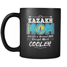 Load image into Gallery viewer, RobustCreative-Best Mom Ever is from Kazakhan - Kazakh Flag 11oz Funny Black Coffee Mug - Mothers Day Independence Day - Women Men Friends Gift - Both Sides Printed (Distressed)
