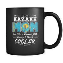 Load image into Gallery viewer, RobustCreative-Best Mom Ever is from Kazakhan - Kazakh Flag 11oz Funny Black Coffee Mug - Mothers Day Independence Day - Women Men Friends Gift - Both Sides Printed (Distressed)
