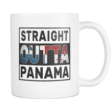 Load image into Gallery viewer, RobustCreative-Straight Outta Panama - Panamanian Flag 11oz Funny White Coffee Mug - Independence Day Family Heritage - Women Men Friends Gift - Both Sides Printed (Distressed)
