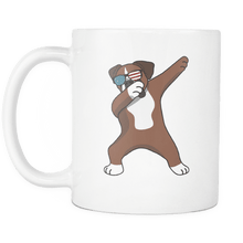 Load image into Gallery viewer, RobustCreative-Dabbing Boxer Dog America Flag - Patriotic Merica Murica Pride - 4th of July USA Independence Day - 11oz White Funny Coffee Mug Women Men Friends Gift ~ Both Sides Printed

