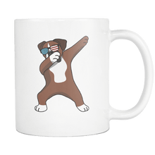 Load image into Gallery viewer, RobustCreative-Dabbing Boxer Dog America Flag - Patriotic Merica Murica Pride - 4th of July USA Independence Day - 11oz White Funny Coffee Mug Women Men Friends Gift ~ Both Sides Printed
