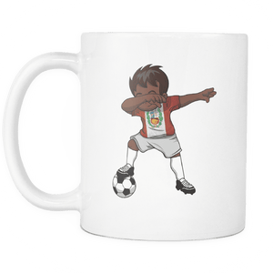 RobustCreative-Dabbing Soccer Boy Peru Peruvian Lima Gifts National Soccer Tournament Game 11oz White Coffee Mug ~ Both Sides Printed