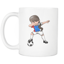 Load image into Gallery viewer, RobustCreative-Russian Dabbing Soccer Girl - Soccer Pride - Russia Flag Gift Russia Football Gift - 11oz White Funny Coffee Mug Women Men Friends Gift ~ Both Sides Printed

