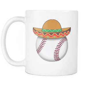 RobustCreative-Funny Baseball Mexican Sports - Cinco De Mayo Mexican Fiesta - No Siesta Mexico Party - 11oz White Funny Coffee Mug Women Men Friends Gift ~ Both Sides Printed