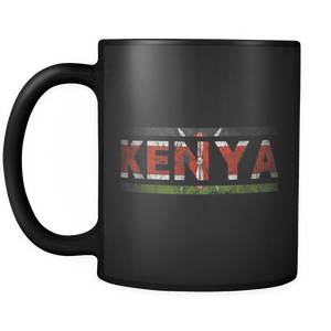 RobustCreative-Retro Vintage Flag Kenyan Kenya 11oz Black Coffee Mug ~ Both Sides Printed