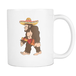 RobustCreative-Bigfoot Sasquatch Chili Sauce - Cinco De Mayo Mexican Fiesta - No Siesta Mexico Party - 11oz White Funny Coffee Mug Women Men Friends Gift ~ Both Sides Printed