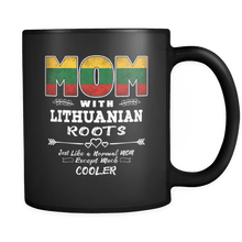 Load image into Gallery viewer, RobustCreative-Best Mom Ever with Lithuanian Roots - Lithuania Flag 11oz Funny Black Coffee Mug - Mothers Day Independence Day - Women Men Friends Gift - Both Sides Printed (Distressed)
