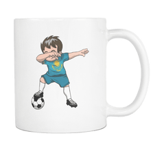 Load image into Gallery viewer, RobustCreative-Dabbing Soccer Boys Kazakhstan Kazakh Astana Gift National Soccer Tournament Game 11oz White Coffee Mug ~ Both Sides Printed
