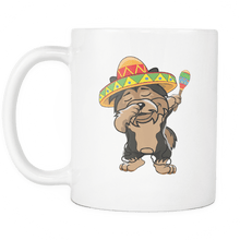 Load image into Gallery viewer, RobustCreative-Dabbing Yorkshire Terrier Dog in Sombrero - Cinco De Mayo Mexican Fiesta - Dab Dance Mexico Party - 11oz White Funny Coffee Mug Women Men Friends Gift ~ Both Sides Printed
