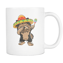 Load image into Gallery viewer, RobustCreative-Dabbing Yorkshire Terrier Dog in Sombrero - Cinco De Mayo Mexican Fiesta - Dab Dance Mexico Party - 11oz White Funny Coffee Mug Women Men Friends Gift ~ Both Sides Printed
