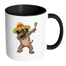 Load image into Gallery viewer, RobustCreative-Dabbing Bullmastiff Dog in Sombrero - Cinco De Mayo Mexican Fiesta - Dab Dance Mexico Party - 11oz Black &amp; White Funny Coffee Mug Women Men Friends Gift ~ Both Sides Printed

