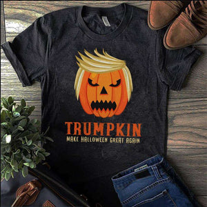 RobustCreative-Trumpkin Donald Trump Pumpkin Head Funny Jack-O'-Lantern Halloween T-Shirt