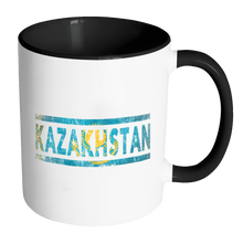 Load image into Gallery viewer, RobustCreative-Retro Vintage Flag National Pride Kazakhstan 11oz Black &amp; White Coffee Mug ~ Both Sides Printed
