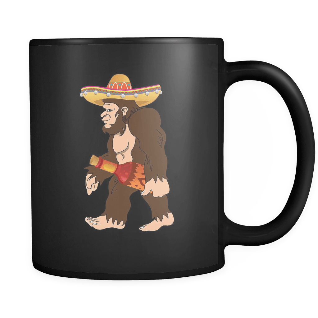 RobustCreative-Bigfoot Sasquatch Chili Sauce - Cinco De Mayo Mexican Fiesta - No Siesta Mexico Party - 11oz Black Funny Coffee Mug Women Men Friends Gift ~ Both Sides Printed