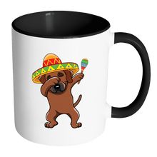 Load image into Gallery viewer, RobustCreative-Dabbing Rhodesian Ridgeback Dog in Sombrero - Cinco De Mayo Mexican Fiesta - Dab Dance Mexico Party - 11oz Black &amp; White Funny Coffee Mug Women Men Friends Gift ~ Both Sides Printed

