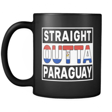 Load image into Gallery viewer, RobustCreative-Straight Outta Paraguay - Paraguayan Flag 11oz Funny Black Coffee Mug - Independence Day Family Heritage - Women Men Friends Gift - Both Sides Printed (Distressed)
