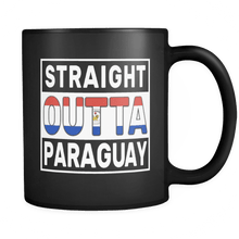Load image into Gallery viewer, RobustCreative-Straight Outta Paraguay - Paraguayan Flag 11oz Funny Black Coffee Mug - Independence Day Family Heritage - Women Men Friends Gift - Both Sides Printed (Distressed)
