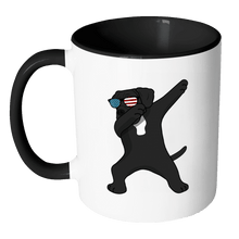 Load image into Gallery viewer, RobustCreative-Dabbing Cane Corso Dog America Flag - Patriotic Merica Murica Pride - 4th of July USA Independence Day - 11oz Black &amp; White Funny Coffee Mug Women Men Friends Gift ~ Both Sides Printed
