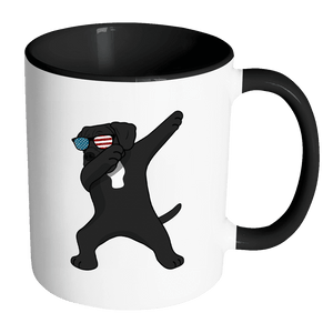 RobustCreative-Dabbing Cane Corso Dog America Flag - Patriotic Merica Murica Pride - 4th of July USA Independence Day - 11oz Black & White Funny Coffee Mug Women Men Friends Gift ~ Both Sides Printed
