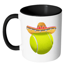 Load image into Gallery viewer, RobustCreative-Funny Tennis Ball Mexican Sport - Cinco De Mayo Mexican Fiesta - No Siesta Mexico Party - 11oz Black &amp; White Funny Coffee Mug Women Men Friends Gift ~ Both Sides Printed
