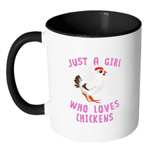 Load image into Gallery viewer, RobustCreative-Just a Girl Who Loves Cute Chicken the Wild One Animal Spirit 11oz Black &amp; White Coffee Mug ~ Both Sides Printed
