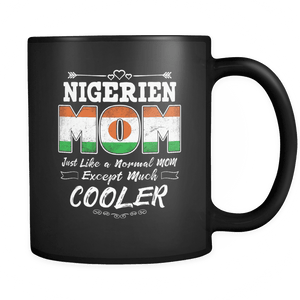RobustCreative-Best Mom Ever is from Niger - Nigerien Flag 11oz Funny Black Coffee Mug - Mothers Day Independence Day - Women Men Friends Gift - Both Sides Printed (Distressed)