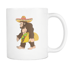 Load image into Gallery viewer, RobustCreative-Bigfoot Sasquatch Taco - Cinco De Mayo Mexican Fiesta - No Siesta Mexico Party - 11oz White Funny Coffee Mug Women Men Friends Gift ~ Both Sides Printed
